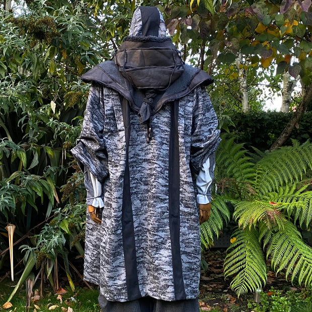 Mid-Length Larp Robe (Grey and Black)