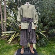 Medieval Shirt Round Neck in Green Cotton