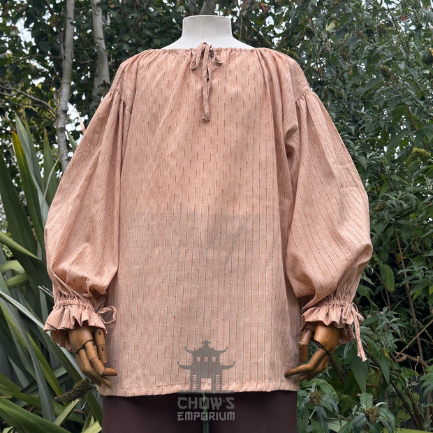 Medieval Shirt Round Neck in Tan Cotton