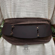 White & Brown Woven Medieval Tunic