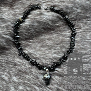 Black Polished Stone Necklace