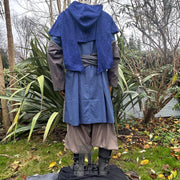 Blue Wool Wraparound Hood