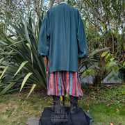 Medieval Shirt in Teal Cotton & Linen