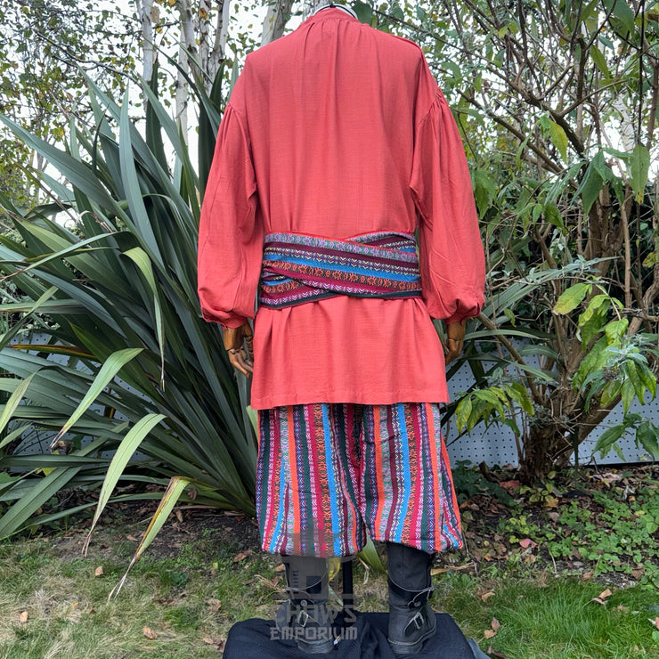 Medieval Shirt in Rust Cotton & Linen
