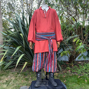 Medieval Shirt in Rust Cotton & Linen
