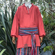 Medieval Shirt in Rust Cotton & Linen