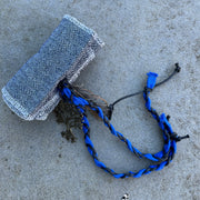 LARP Sash - Blue and White Herringbone Wool