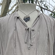 Medieval Shirt in Light Grey Cotton & Linen