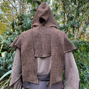 Brown Wool Wraparound Hood