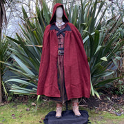 Cloak, Herringbone with Black Mantle (Rust Red)