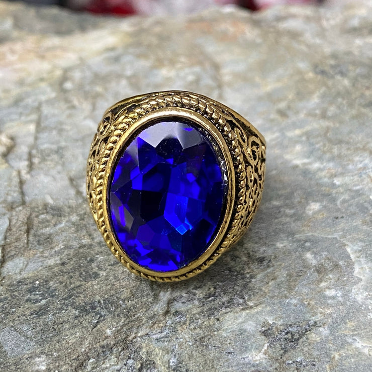 Gemstone Ring - Gold (Blue)
