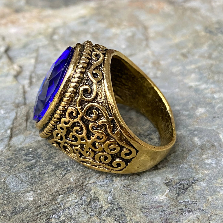 Gemstone Ring - Gold (Blue)