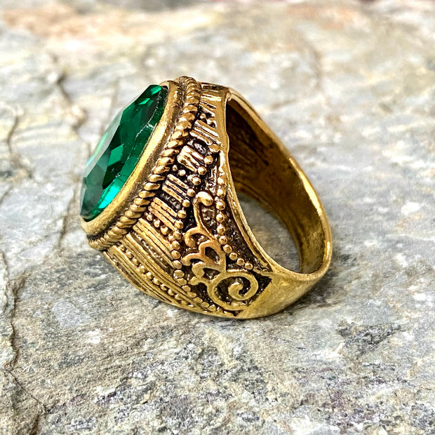 Gemstone Ring - Gold (Green)