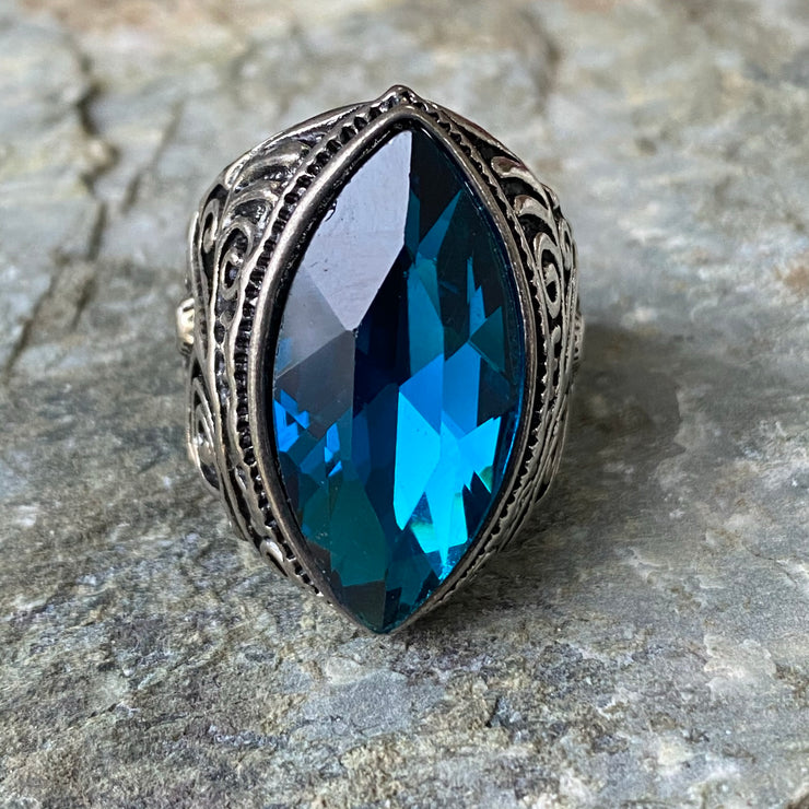Gemstone Ring - Pointed Oval (Turquoise)
