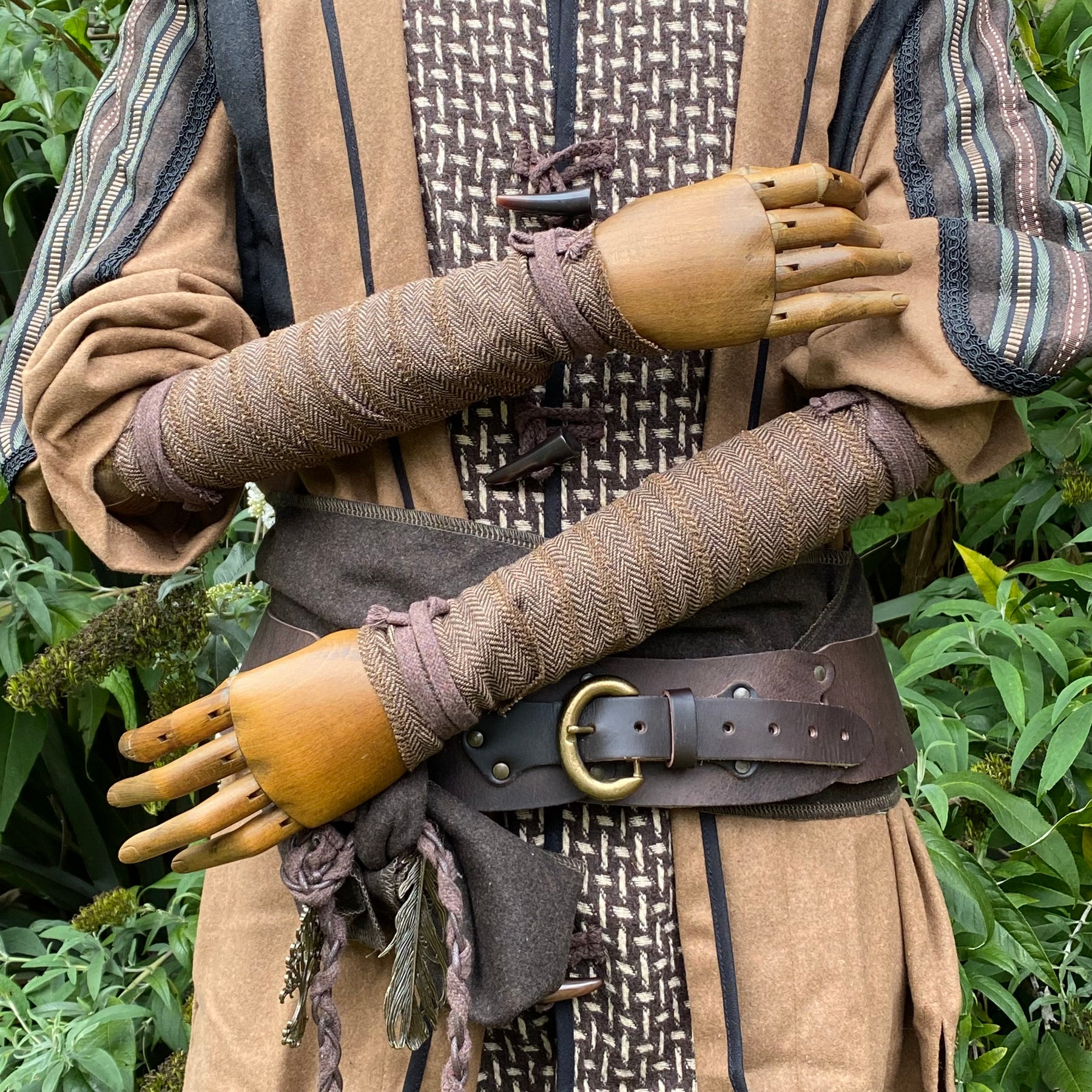 LARP Arm Wraps Herringbone Brown From 22 LARP Costumes LARP Arm Wraps Herringbone Brown From 22 LARP Costumes