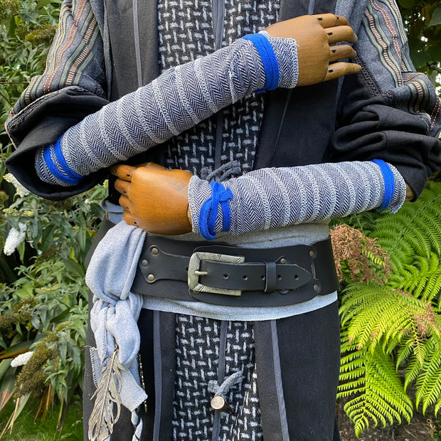 Arm Wraps (Blue Herringbone)