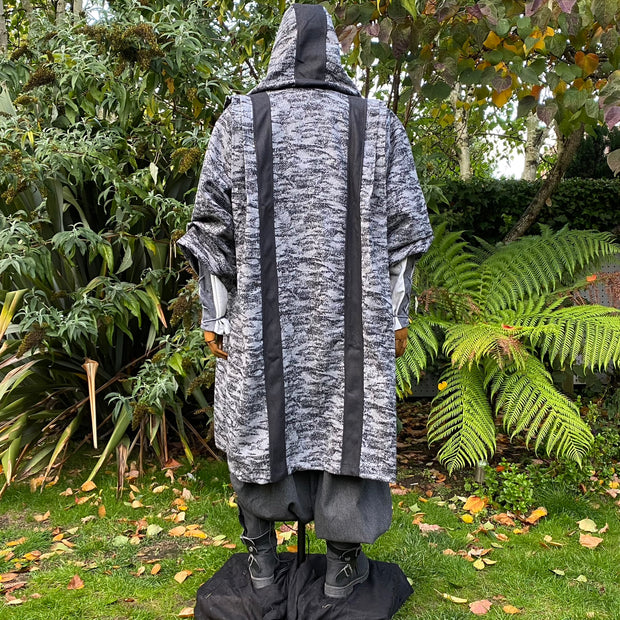 Mid-Length Larp Robe (Grey and Black)