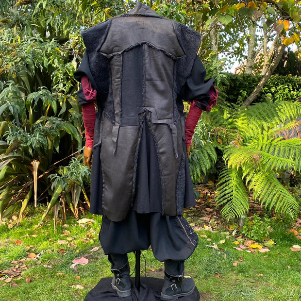 Ornate Patchwork Waistcoat (Black)