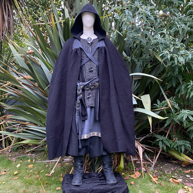 Cloak, Herringbone with Black Mantle (Black)