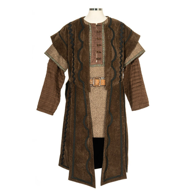 LARP Robe / Suede Effect Fabric / Brown / Leather Armor / Cosplay / Viking / SCA / Costume / Steampunk Waistcoat / Renaissance Costume
