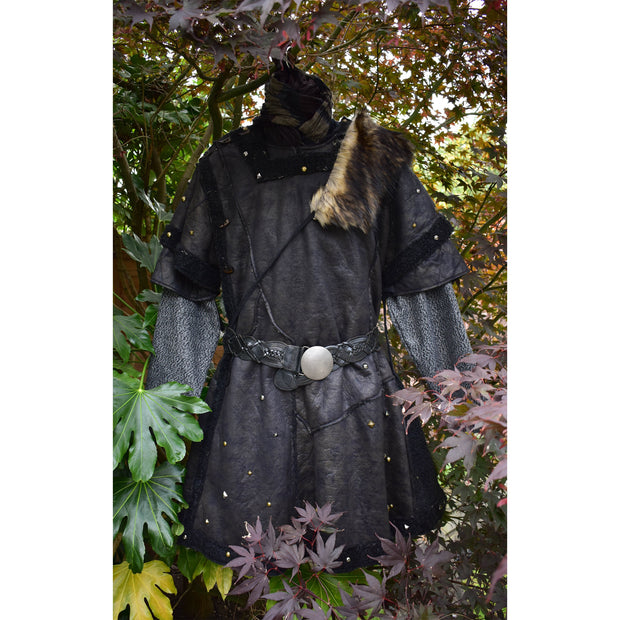 Viking Faux Leather Tunic/Jacket (Black)
