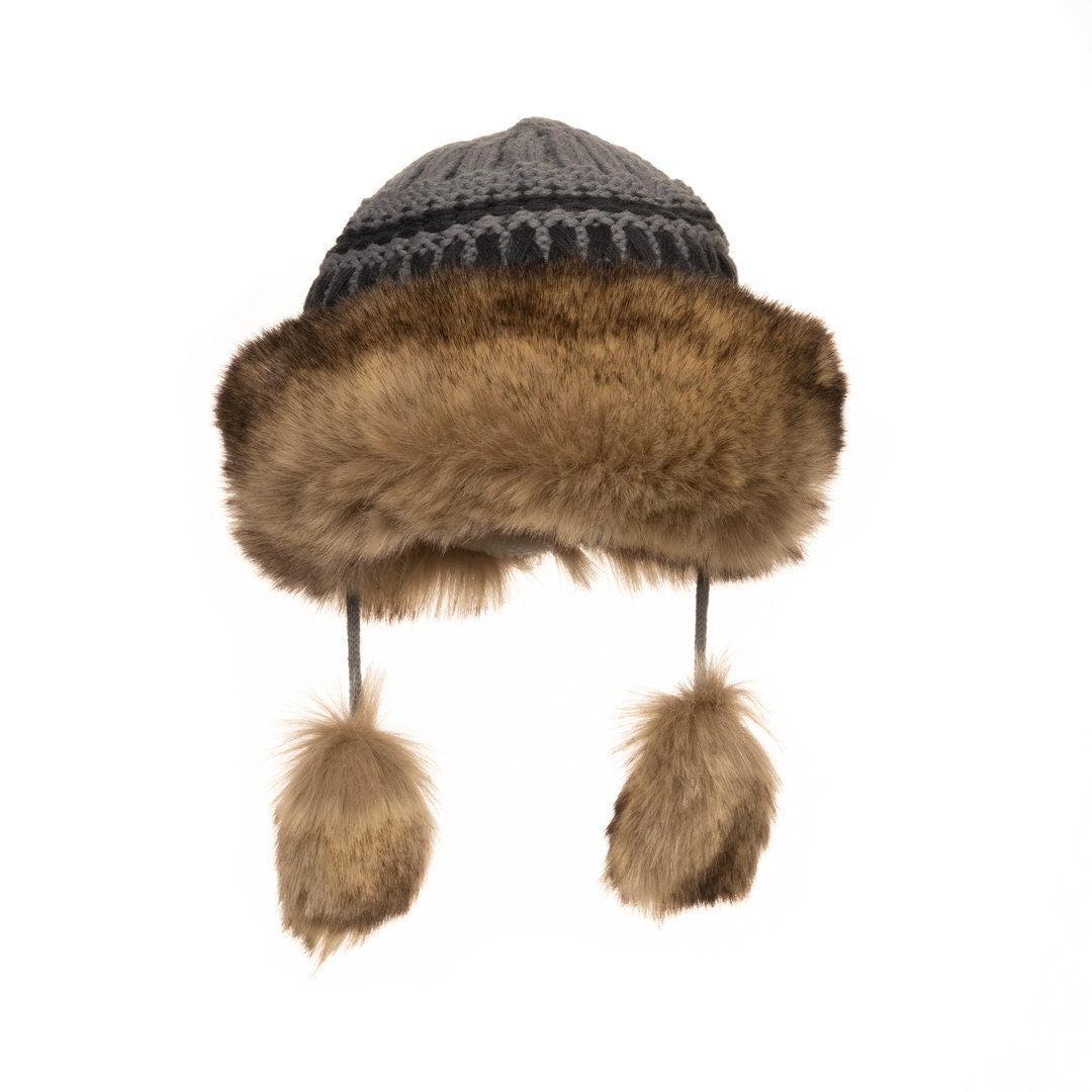 Faux Fur Hat (Grey) – LARP Costumes