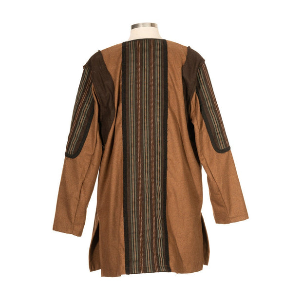 Ornate Panelled Coat (Brown)