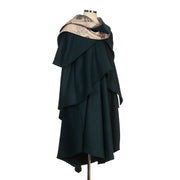 Cloak 3-Layered With Elaborate Patterned Lining (Teal)