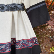 Viking Linen Tunic (Two-Tone White And Black)