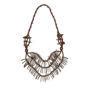 Wooden Necklace Triple-Strand (Ornate)