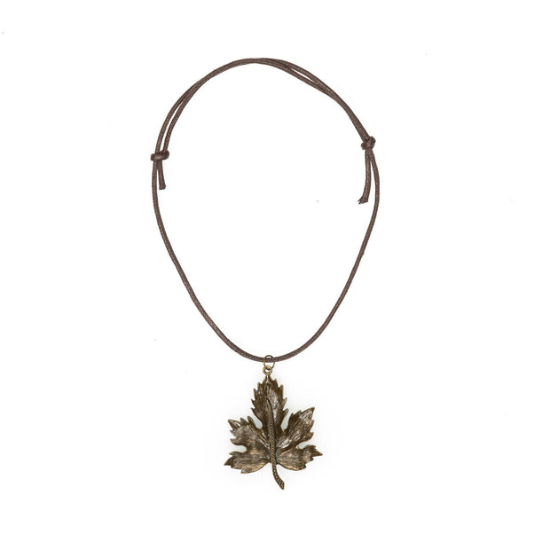 Pendant - Leaf-Shaped (Antique Brass)