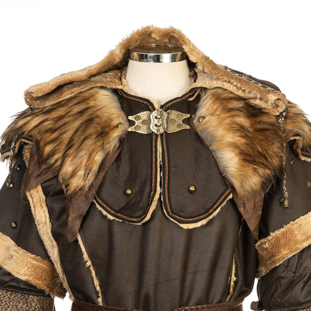 Battle Master Faux Leather Armour Set (Brown)