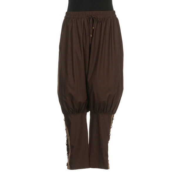 Viking Trousers / Loose Fitting / Brown Cotton / Drawstring Waist Band / LARP Trousers / Viking Pants / LARP / Cosplay / Medieval Costume