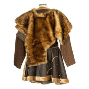 Cloak And Fur Mantle Set (Dark Brown)
