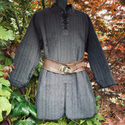 LARP Tunic / Gambeson / Padded Shirt / Black / Cosplay costume / Medieval / LARP / Viking Tunic / SCA Costume / Thin Gambeson
