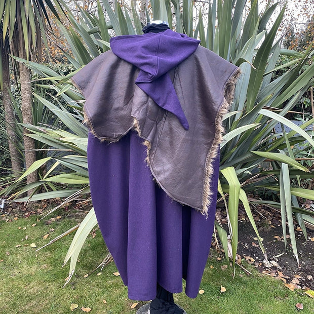 Cloak And Fur Mantle Set (Purple)
