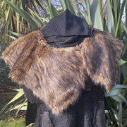 Cloak And Fur Mantle Set (Black)