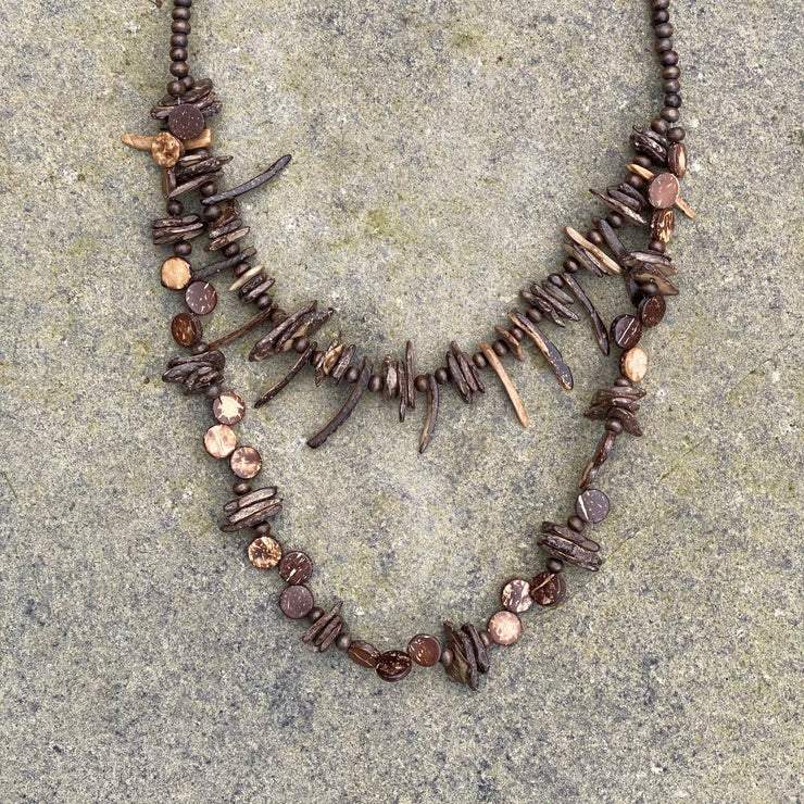 Wooden Necklace Double-Strand