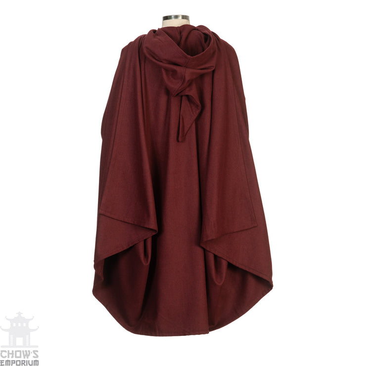 Cloak And Fur Mantle Set (Dark Red)