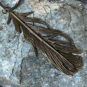 Pandant - Feather-Shaped (Antique Brass)