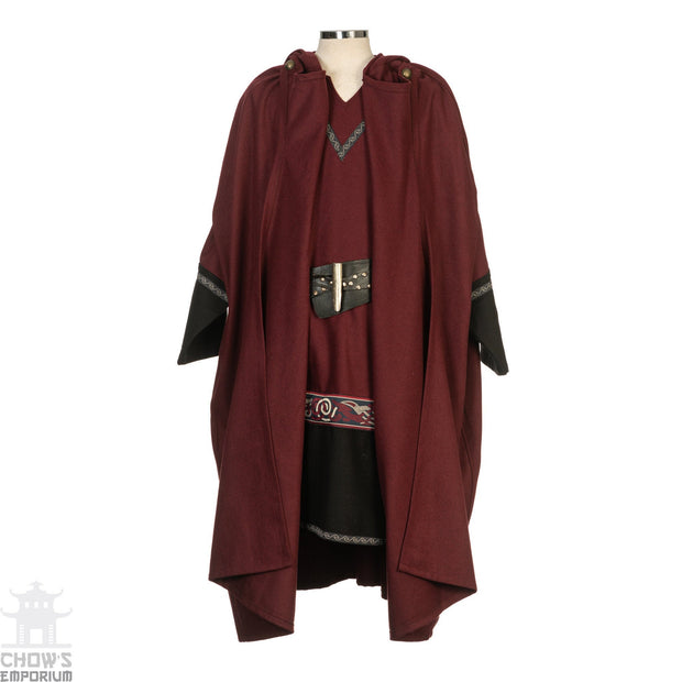 LARP Cloak & Tunic Set / Red and Black / Wool / Viking costume / LARP Cloak / Viking Tunic / Cosplay / Vikings / Medieval costume / LARP