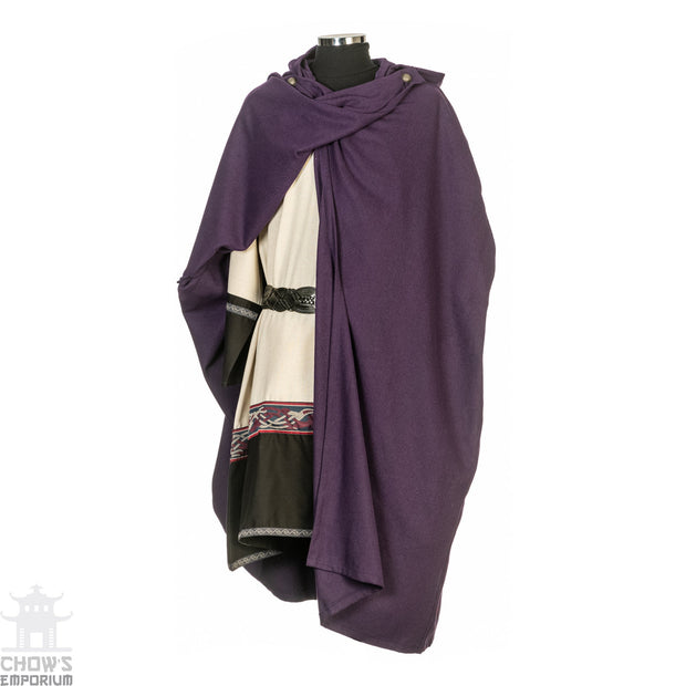 LARP Cloak / Cape / Purple / Wool / 4 way cloak / Viking / LARP / Cosplay / SCA / Costume