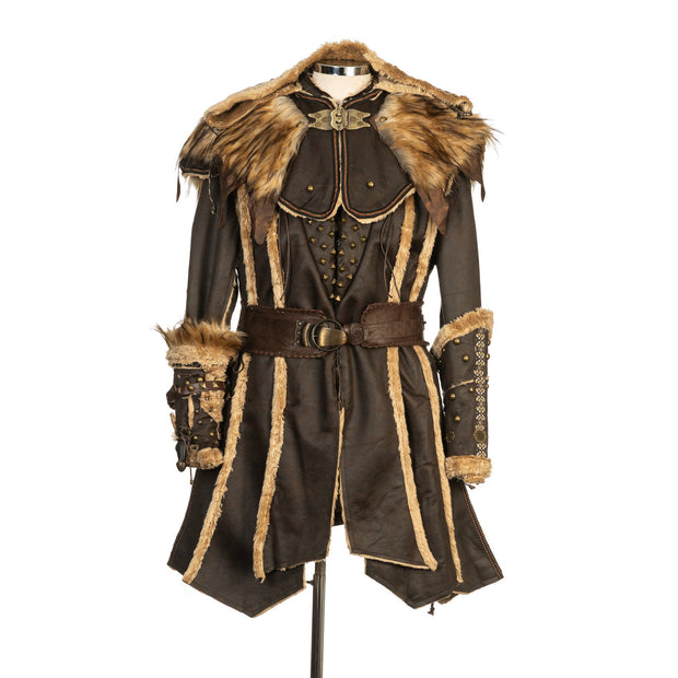 LARP Ornate Costume Set / Battle Master / Brown / Faux Leather Armor / LARP / Ren Faire / Viking / Barbarian / Warrior / Cosplay / Warlock