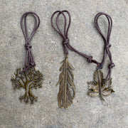 Pendant - Feather-Shaped (Antique Brass - Pack Of 3)