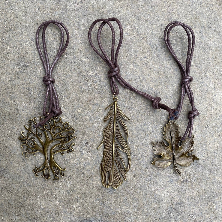 Pendant - Tree Shaped (Antique Brass - Pack Of 3)