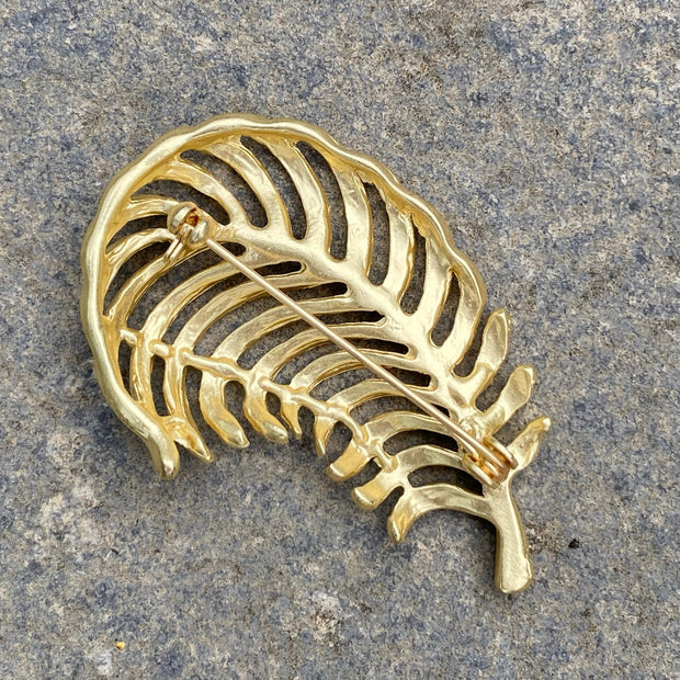 Brooch - Feathered Fern (Gold - Pack Of 2)