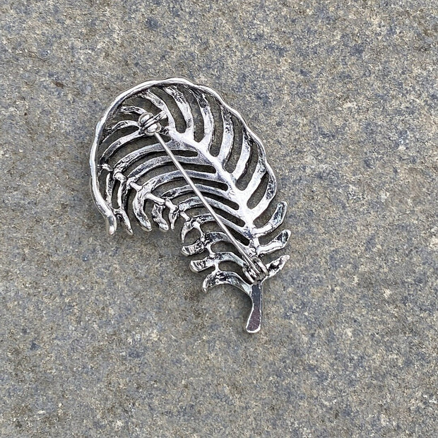 Brooch - Feathered Fern (Silver - Pack Of 2)