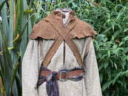 LARP Scarf Hood / Brown / Wrap Around Style / Hood / Wool /Cosplay Costume/ Haradrim /Assassin / Redguard /Nightingale/ LARP /Medieval/ Coif