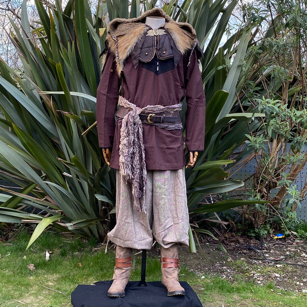 LARP Outfit 5 Pieces - Ultimate Battle Master Ornate Costume - Brown