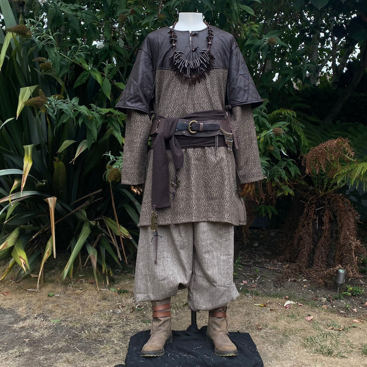 LARP Outfit 5 Pieces - Viking Warrior - Tunic, Trousers, Belt, Mantle, Necklace